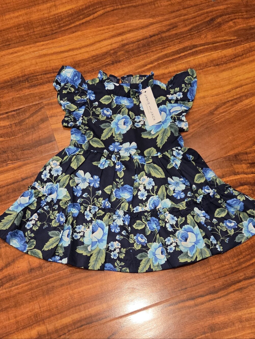 Janie and Jack NWT 18-24 months navy and cobalt blue floral dress